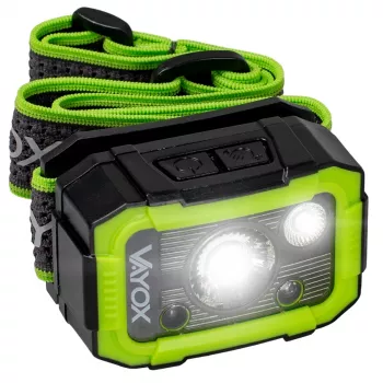 VAYOX VA0187 akumulatorowa latarka czołowa, 750 lm, CREE + SMD, czujnik ruchu, IP66