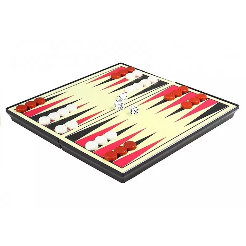 LEAN TOYS Magnetyczny Zestaw Gier Planszowych 7 w 1 Szachy Chińczyk Backgammon Warcaby