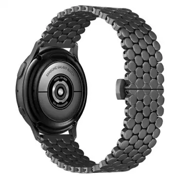 Pasek do zegarka Beline 22mm Metalowy Honeycomb Czarny