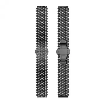 Pasek do zegarka Beline 22mm Metalowy Honeycomb Czarny