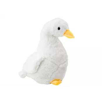 LEAN TOYS Biała pluszowa gęś maskotka przytulanka kaczka 30cm
