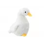 LEAN TOYS Biała pluszowa gęś maskotka przytulanka kaczka 30cm