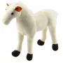 LEAN TOYS Pluszowy Koń Pluszowa Zabawka Mascot Przytulanka Biały 40cm x 37cm