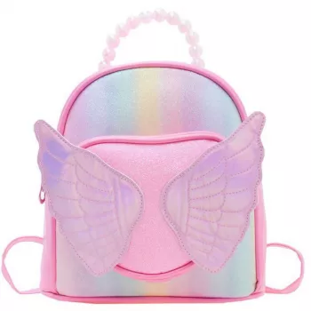 LEAN Plecak dziecięcy Shiny Wings Pearls Różowy 22cm