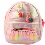 LEAN TOYS Plecak dziecięcy Łabędzie Koronkowe Ozdoby Różowy 22cm 2.8L