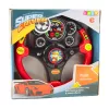 LEAN TOYS Interaktywna Kierownica dla Dzieci Światła Dźwięki Wibracje Czerwona