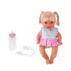 LEAN TOYS Lalka Bobas w Nosidełku z Butelką, Smoczkiem, Mówi, Gaworzy, Siusia