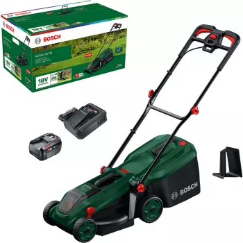 Bosch Rotak 18V-34 Akumulatorowa Kosiarka z Zestawem Startowym i Zaślepką do Mulczowania (C)