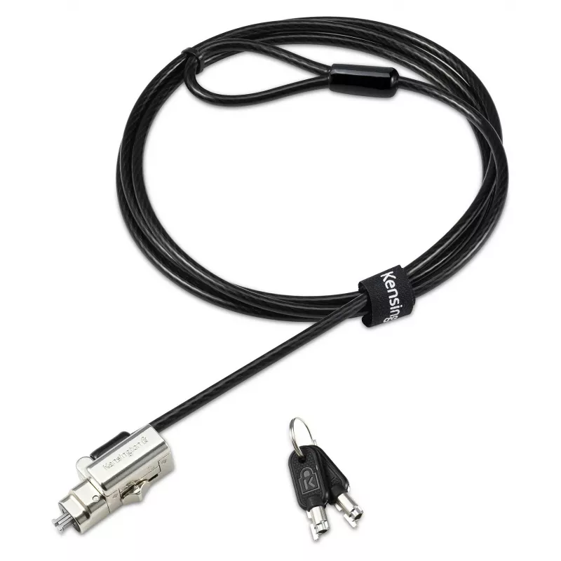 Kensington 3-in-1 Security Cable Lock - Keyed, 1.8m (6ft) - Black/Silver