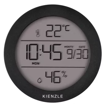 Kienzle Termo-Higrometr Okrągły Analogowy - Stal Nierdzewna - Srebrny