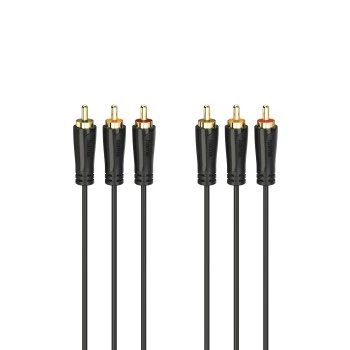 HAMA 3x RCA do 3x RCA Kabel Audio/Video 3m, Pozłacane Wtyki