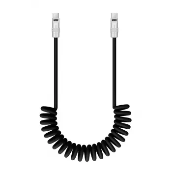 Newell USB-C do USB-C Kabel 100W 1.5m Silikonowy Zwinięty Czarny