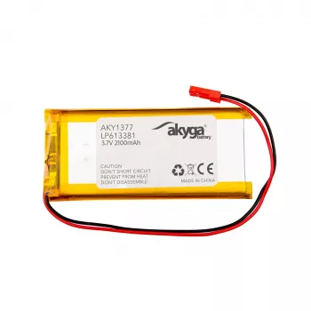 Akyga AKY1377 LP613381 akumulator Li-Po 3,7 V 2100 mAh, PCM, JST 2,54 2-pin, 150 mm