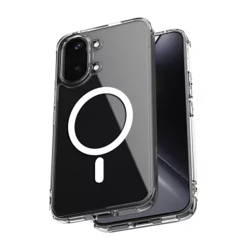 Crong Hybrid Clear Magnetic Case do Xiaomi POCO X8 Pro Max 5G, przezroczysty, kompatybilny z MagSafe