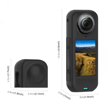 PULUZ PU757B Osłona obiektywu i silikonowe etui ochronne do Insta360 X5