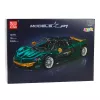 LEAN TOYS Klocki Konstrukcyjne Samochód Sportowy Zielony 1:8 P1 3268szt