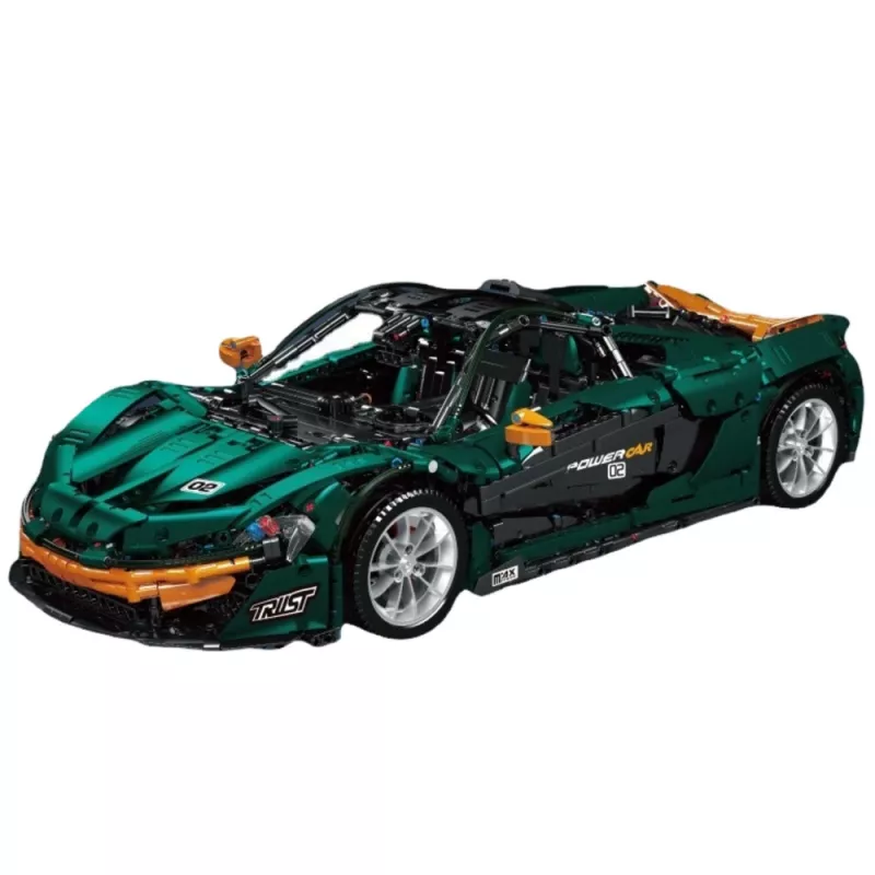 LEAN TOYS Klocki Konstrukcyjne Samochód Sportowy Zielony 1:8 P1 3268szt