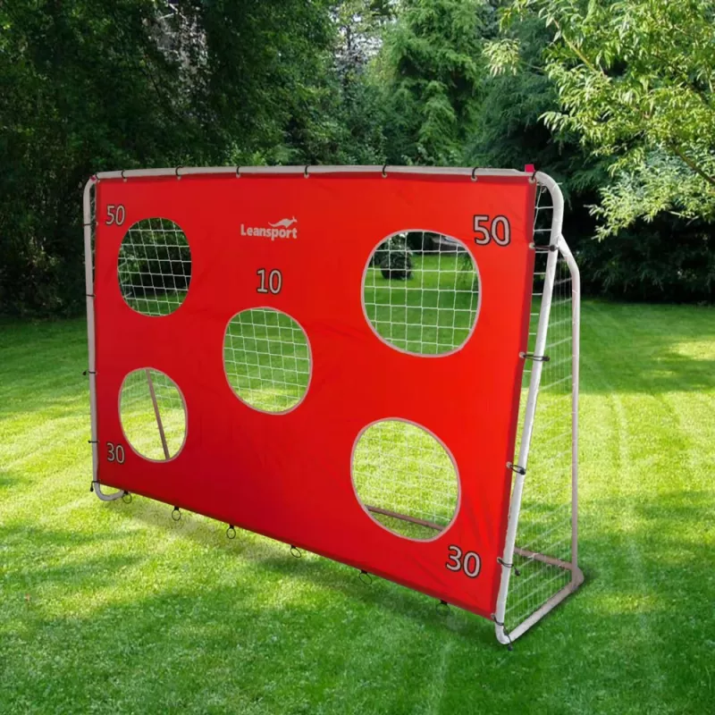 Bramka treningowa LEAN TOYS z tarczą celowniczą Czerwona 213x152x75 cm