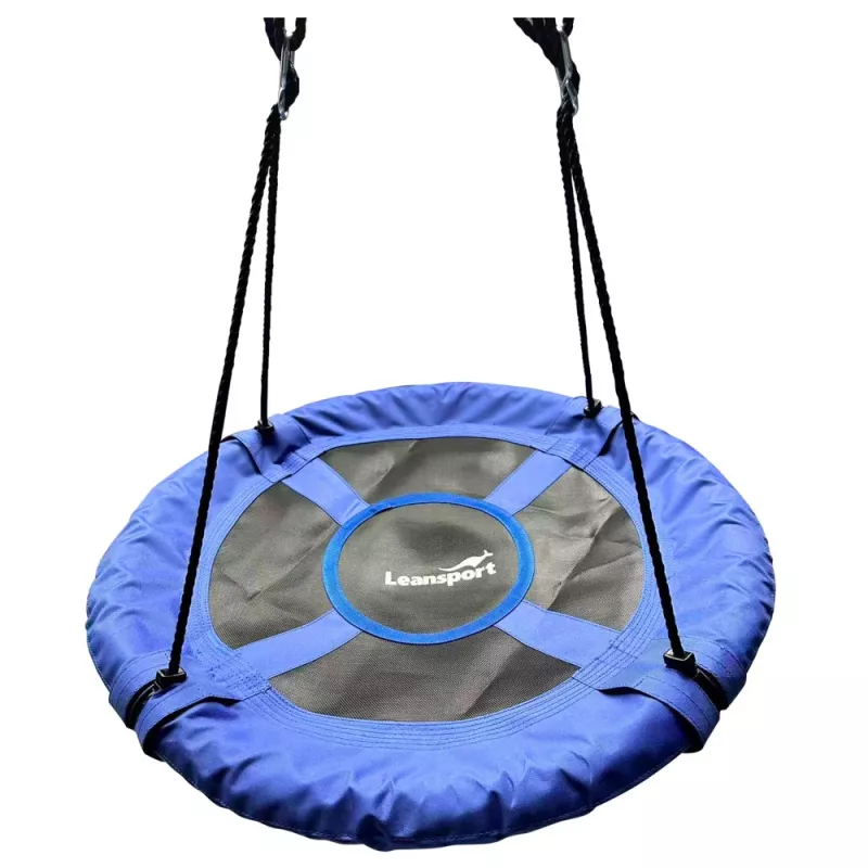 Huśtawka ogrodowa LEAN SPORT Gniazdo Bociana dla dzieci Niebieska 80cm