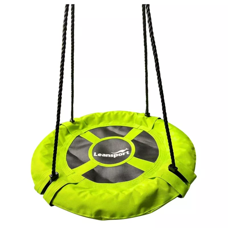 Huśtawka ogrodowa LEAN SPORT Gniazdo Bociana dla dzieci Zielona 60cm
