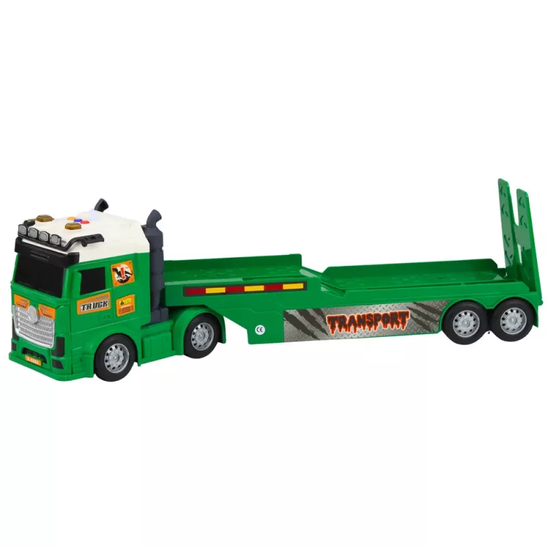 LEAN TOYS Zestaw Transportowy Dinozaurów: Ciężarówka, Laweta, Helikopter, Światła, Dźwięk