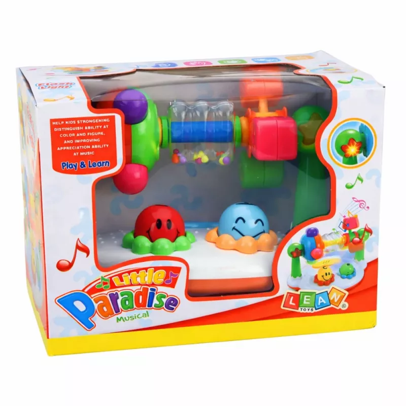 LEAN TOYS Interaktywna zabawka muzyczna dla maluchów Grzechotka Światła Dźwięki