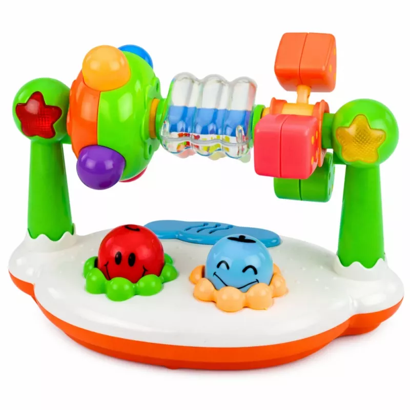 LEAN TOYS Interaktywna zabawka muzyczna dla maluchów Grzechotka Światła Dźwięki