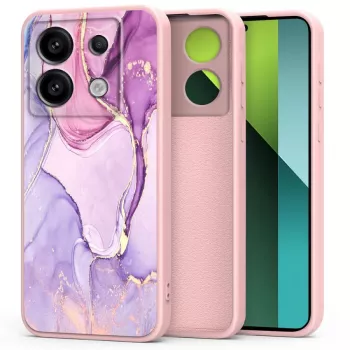 TECH-PROTECT Back Cover do Xiaomi Redmi Note 13 Pro 5G / Poco X6 5G, wzór marmuru, biały/szary, hybryda TPU + PC