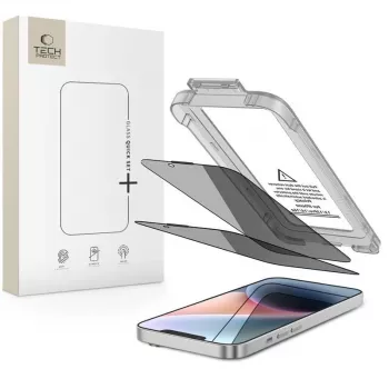 TECH-PROTECT Quick Set SPY+ Privacy Tempered Glass Screen Protector 2-Pack do iPhone 13 / 13 Pro / 14 / 16E / 17E