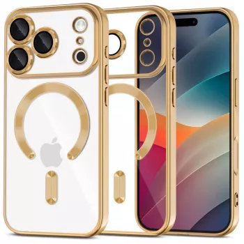 Tech-Protect MagFlex MagSafe Case do Apple iPhone 17 Pro, Shiny Gold