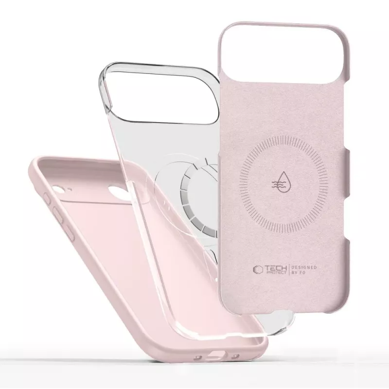 Etui silikonowe MagSafe Tech-Protect dla Apple iPhone 17 Air, Pink Pearl