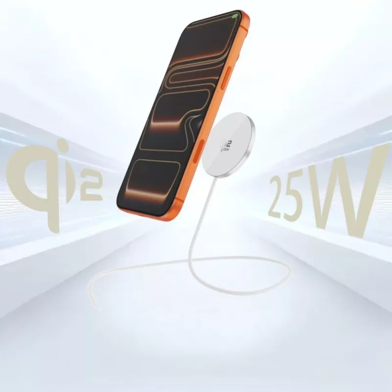 TECH-PROTECT A50 Ładowarka bezprzewodowa magnetyczna MagSafe 25W Qi2.2 Biała