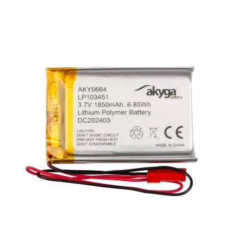 Akyga AKY0664 LP103451 akumulator Li-Po 3,7 V 1850 mAh, PCM, JST 2,54 2-pin, 150 mm