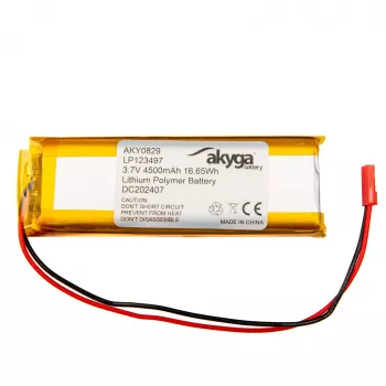 Akyga AKY0829 LP123497 Li-Po Akumulator 3.7V 4500mAh z PCM JST 2.54 2-Pin 150mm