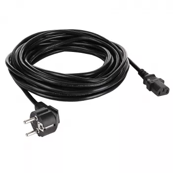 Kabel zasilający Akyga AK-PC-08S CEE 7/7 (Schuko) – IEC C13, 3 x 1,5 mm² miedź, 10 m, czarny