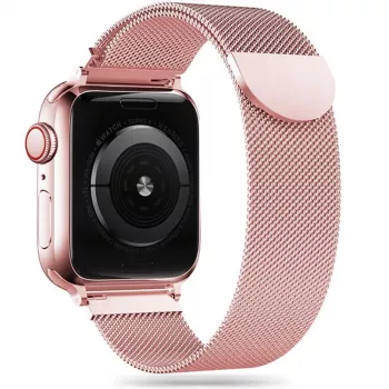 TECH-PROTECT Milanese Loop Band do Apple Watch 4 / 5 / 6 / 7 / 8 / 9 / SE (38 / 40 / 41 mm) Rose Gold