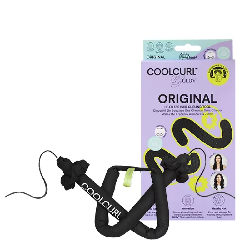 Zestaw do loków bez ciepła GLOV Cool Curl Black