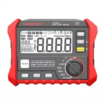 Cyfrowy miernik RCD / rezystancji pętli zwarcia Habotest HT5910