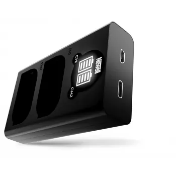 Newell Dual-Channel USB-C Charger DL-USB-C do baterii Panasonic DMW-BLK22 Czarny