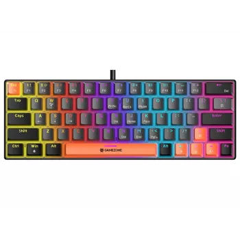 Tracer GameZone Raptor 63 Przewodowa Mechaniczna Klawiatura Gamingowa, Format 60%, Przełączniki Outemu Blue, Podświetlenie RGB, Grafit
