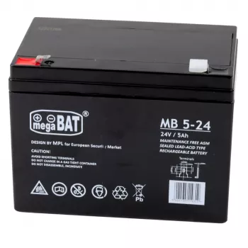 LEAN CARS AGM Gel Battery 12V 5Ah for 24V Vehicle