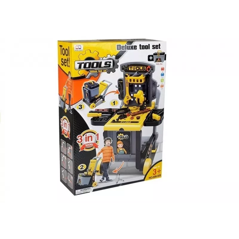 LEAN TOYS Przenośny Zestaw Narzędzi Deluxe Warsztat w Skrzynce Narzędziowej - 187 Elementów