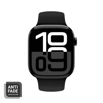 Pasek silikonowy Crong Liquid Silicone do Apple Watch 38/40/41/42 mm (czarny)