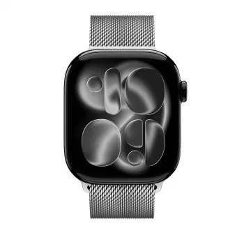 Pasek Crong Milano Steel ze stali nierdzewnej w stylu milanese loop do Apple Watch 38/40/41/42 mm (srebrny)