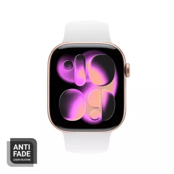 Pasek silikonowy Crong Liquid Silicone do Apple Watch 38/40/41/42 mm (Biały)