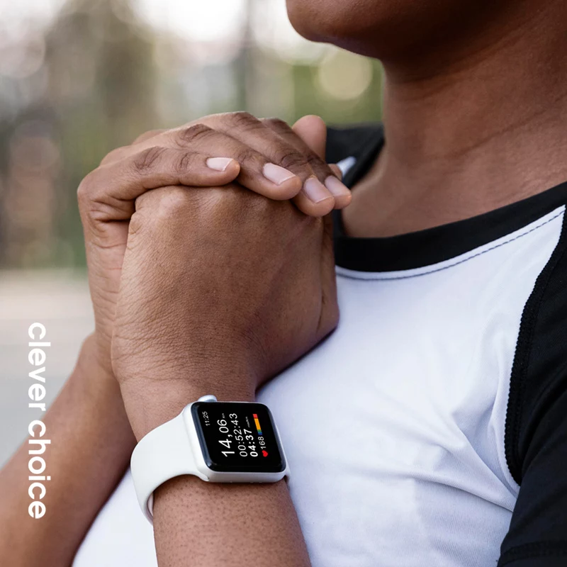 Pasek silikonowy Crong Liquid Silicone do Apple Watch 38/40/41/42 mm (Biały)