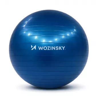 Piłka do ćwiczeń Wozinsky WGB65BL 65 cm - Niebieska