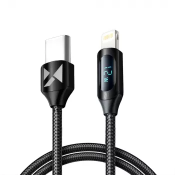 Wozinsky WUCLC1 Przewód Lightning na USB-C 36W 480Mb/s 1m Czarny