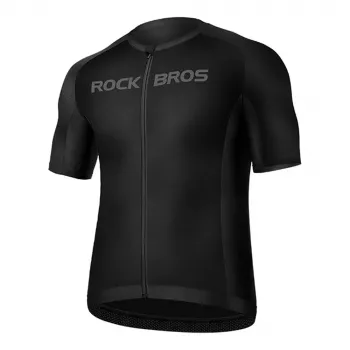 Koszulka rowerowa ROCKBROS z krótkim rękawem XXXXL Czarna