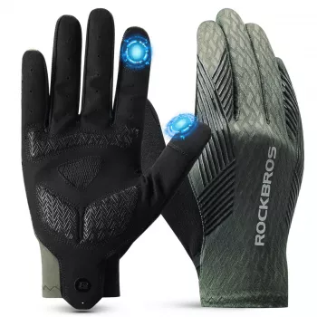 Rękawice rowerowe ROCKBROS Half-Finger Rozmiar L Zielono-Czarne